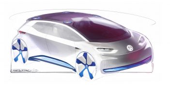 Primeros bocetos oficiales del prototipo eléctrico de Volkswagen Primeros bocetos oficiales del prototipo eléctrico de Volkswagen 2