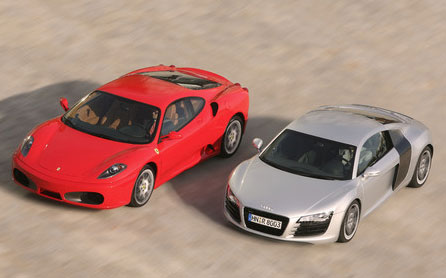 Ferrari F430 y Audi R8