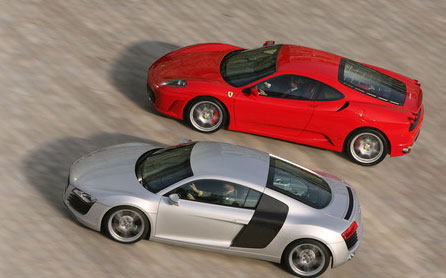 Ferrari F430 y Audi R8
