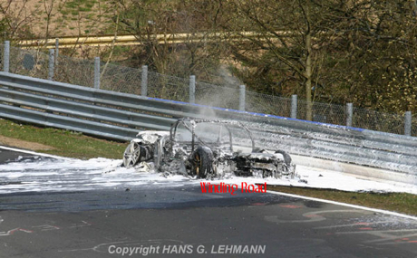 Audi R8 V10 quemado