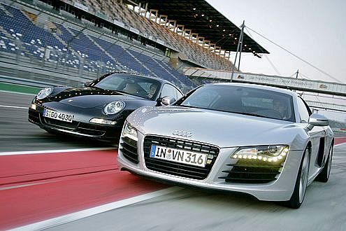 Audi R8 y Porsche 911 4S