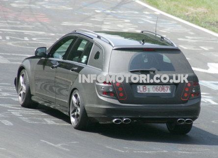 Mercedes C63 AMG Estate, vislumbrado