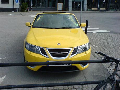 Saab 9-3 descapotable, al aire libre