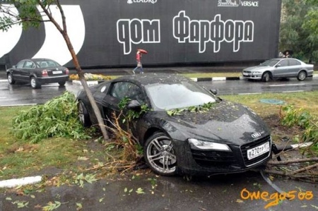 Otro accidente de un Audi R8
