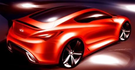 Primeros bocetos oficiales del Hyundai Genesis Coupé concept