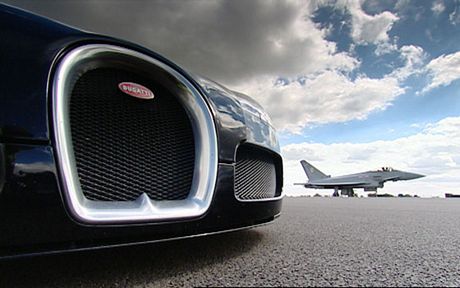 Previo del Bugatti Veyron vs EuroFighter por Top Gear