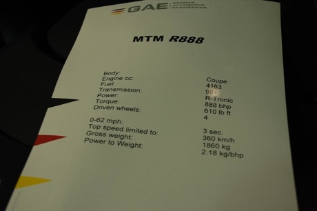 Super Audi R8: 888 caballos por MTM