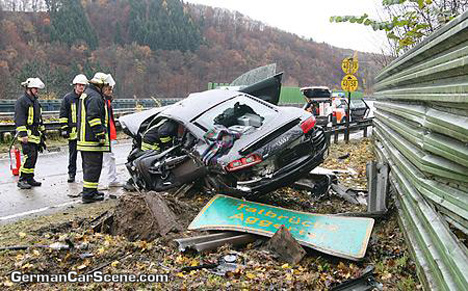 accidente de Audi R8