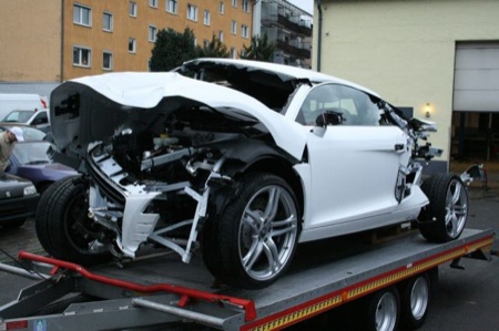 Audi R8 accidente