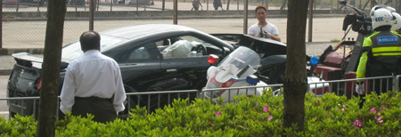 Primer accidente del Nissan GT-R