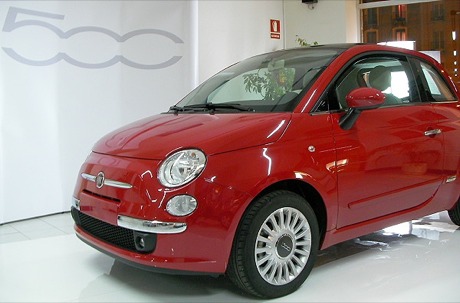 Fiat 500 en rojo