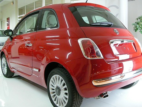 Fiat 500 en rojo