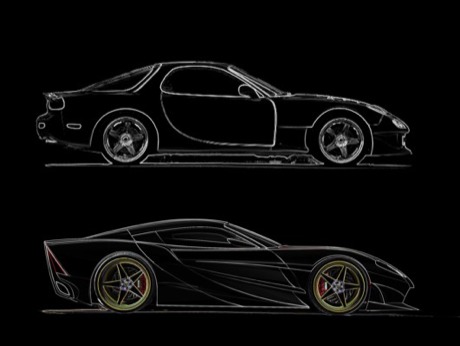 Maravillas que se pueden hacer con un Mazda RX-7: X3 Concept