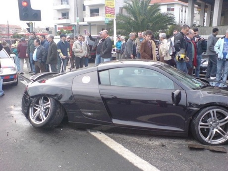 Otro Audi R8 siniestrado