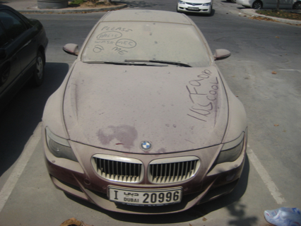 BMW M6 abandonado en Dubai