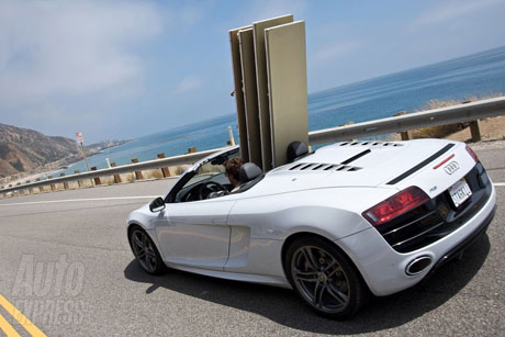 Audi R8 V10 Spider, cazado en rodaje