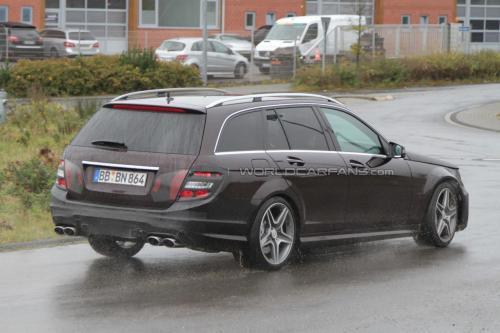 Renovado Mercedes C63 AMG Estate, fotos espía