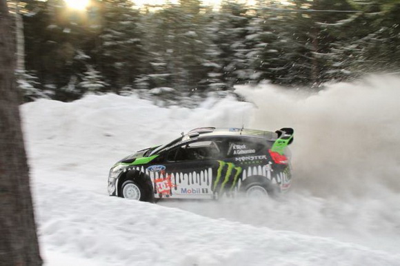 Ken Block probando el Ford Fiesta WRC