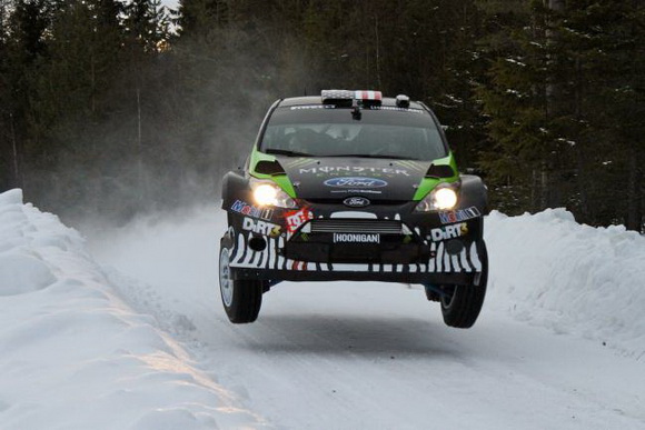 Ken Block probando el Ford Fiesta WRC