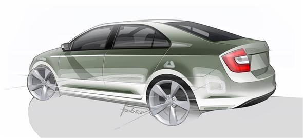 Skoda Rapid, anticipado en nuevos bocetos oficiales