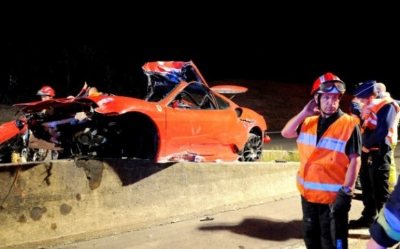 Accidente de un Ferrari F430 en Spa Francorchamps