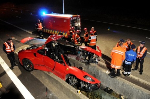 Accidente de un Ferrari F430 en Spa Francorchamps