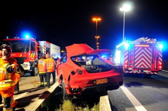 Accidente de un Ferrari F430 en Spa Francorchamps