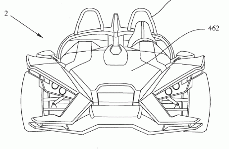 Una patente de Polaris nos muestra el diseño de un vehículo de tres ruedas