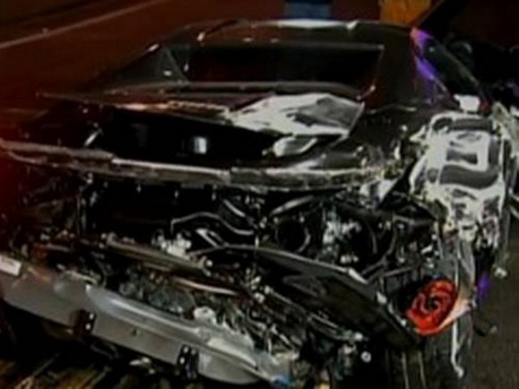 Accidente de un Ferrari 458 Italia en Sao Paulo, Brasil