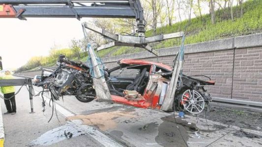 Accidente de un Ferrari F430 Scuderia a 300 km/h