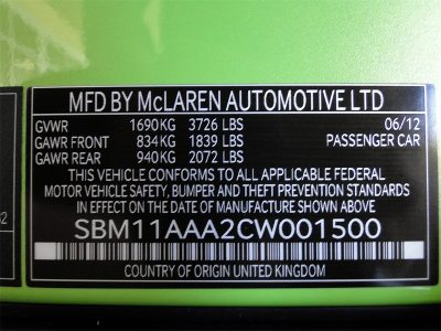 McLaren MP4-12C Verde Ithaca a la venta