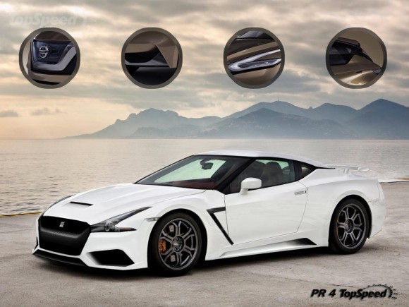 Recreación del nuevo Nissan GT-R que llegará en 2016