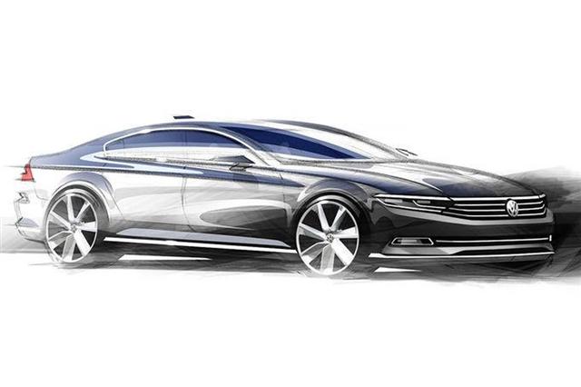 Así son los bocetos oficiales del nuevo Volkswagen Passat  3