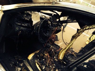 Arde un Maserati Quattroporte GTS en Azerbaijan