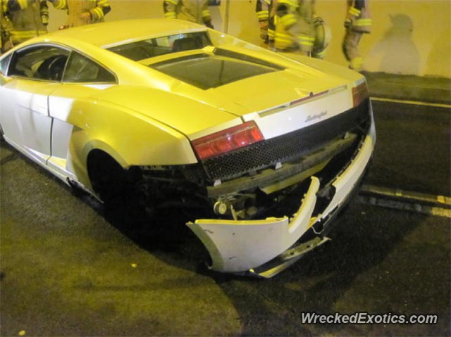 Un Lamborghini Gallardo sufre una accidente dentro de un túnel austríaco