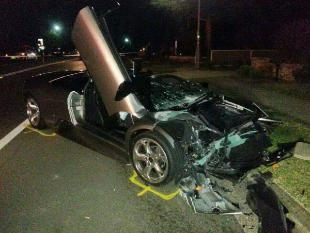 Estrellan un Lamborghini Murciélago contra un Honda SUV en Sydney