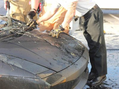 Arde un Lamborghini Gallardo en Florida mientras lo estaban probando