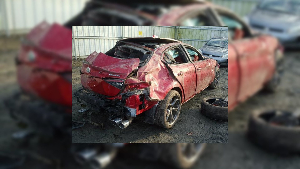 El primer Alfa Romeo Giulia accidentado llega desde Estados Unidos