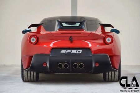 El único Ferrari SP30 existente sale a la venta... y sólo tiene 103 km