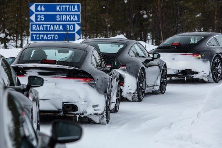 Así son los test de estes finales del nuevo Porsche 911