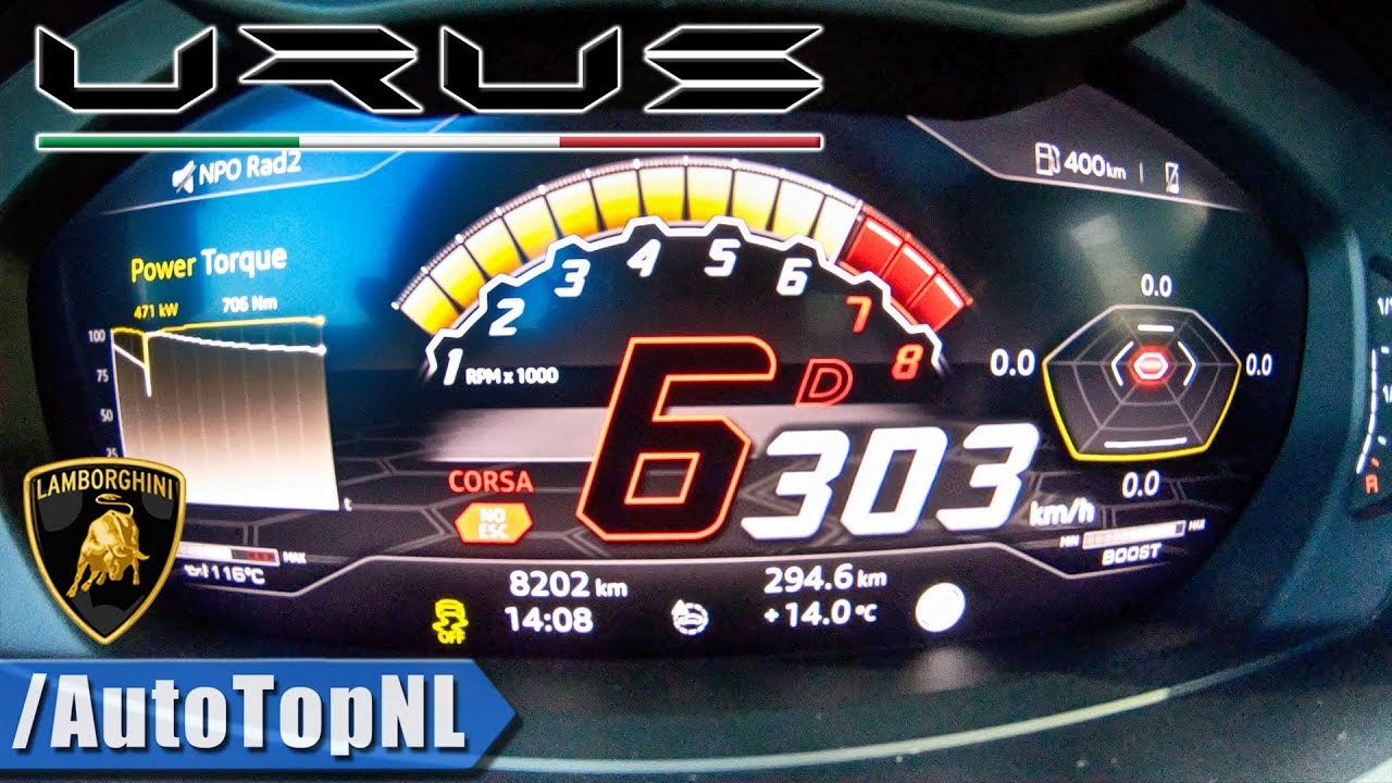 LAMBORGHINI URUS ACCELERATION 0-303km/h LAUNCH CONTROL by AutoTopNL