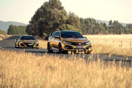 ¿Qué te parecen los Honda NSX y Type R vinilados de dorado por el 50 aniversario de Honda en Australia?