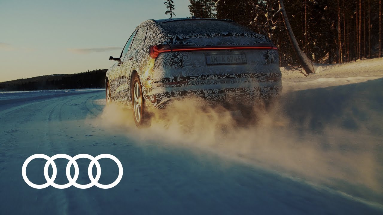 Test drive with the 2019 Audi e-tron Sportback prototype | Cold testing in Finland