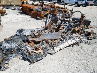 ¿Tienen algún valor los restos calcinados de un Ferrari F355 Spider de 1999? Parece que sí
