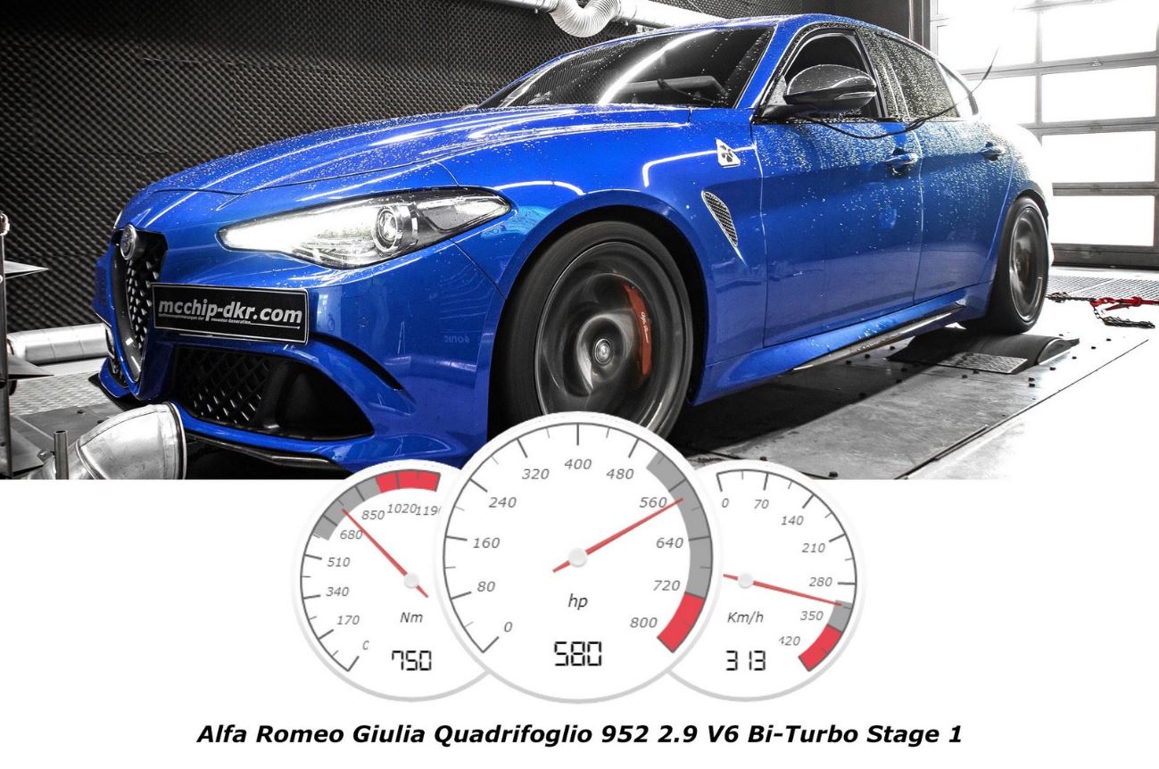 Este Alfa Romeo Giulia Quadrifoglio tiene más potencia que un Ferrari 488 GTB