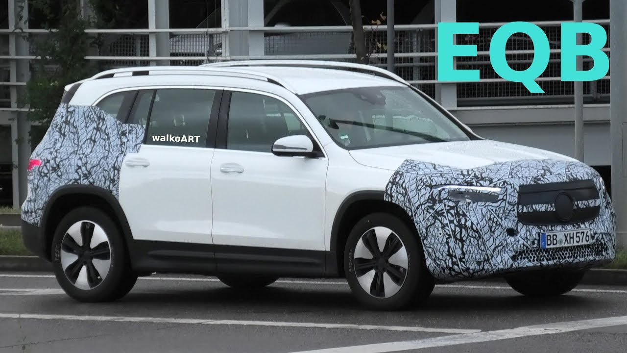 Mercedes Erlkönig EQB wenig getarnt auf der Stra?e - EQB (2020) X243 less camouflaged 4K SPY VIDEO