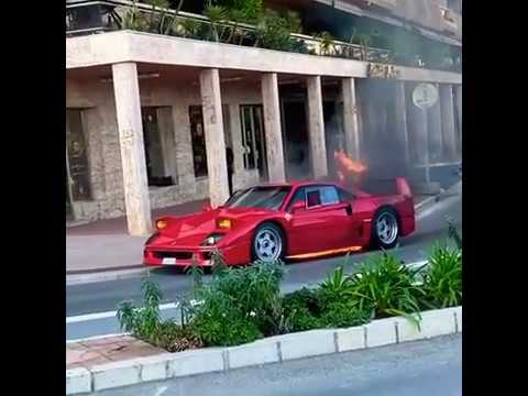 Ferrari F40 Caught Fire in Monaco !!!??