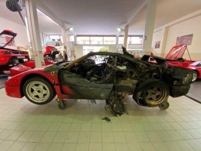 Fotos: Este es el estado del Ferrari F40 que se incendió en Mónaco hace algunos meses