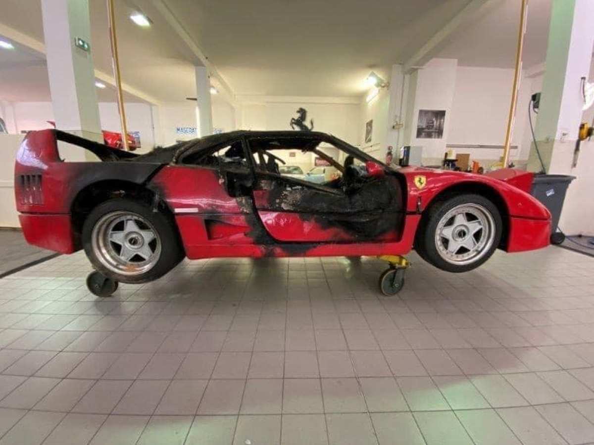 Fotos: Este es el estado del Ferrari F40 que se incendió en Mónaco hace algunos meses