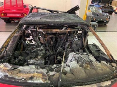 Fotos: Este es el estado del Ferrari F40 que se incendió en Mónaco hace algunos meses